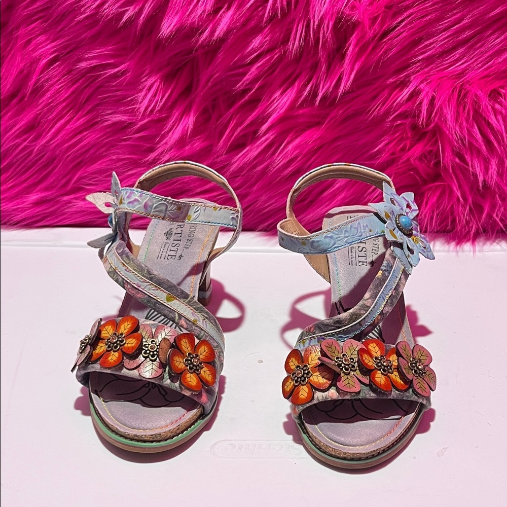 Floral Embellished Sandals by L’ARTISTE